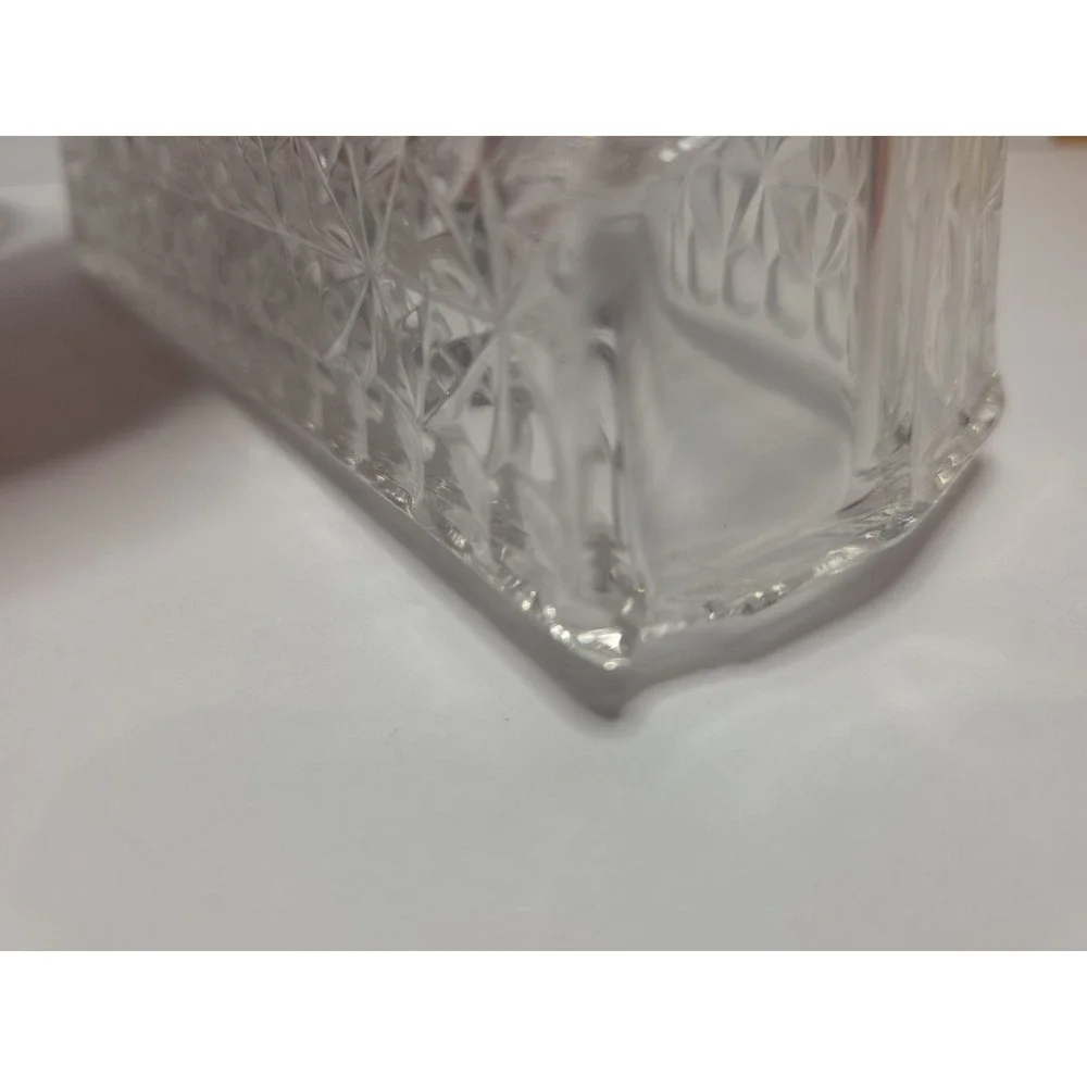 Vintage Hofbauer Byrdes Birds Crystal‎ Butter Dish Rectangular Clear HAS CHIP